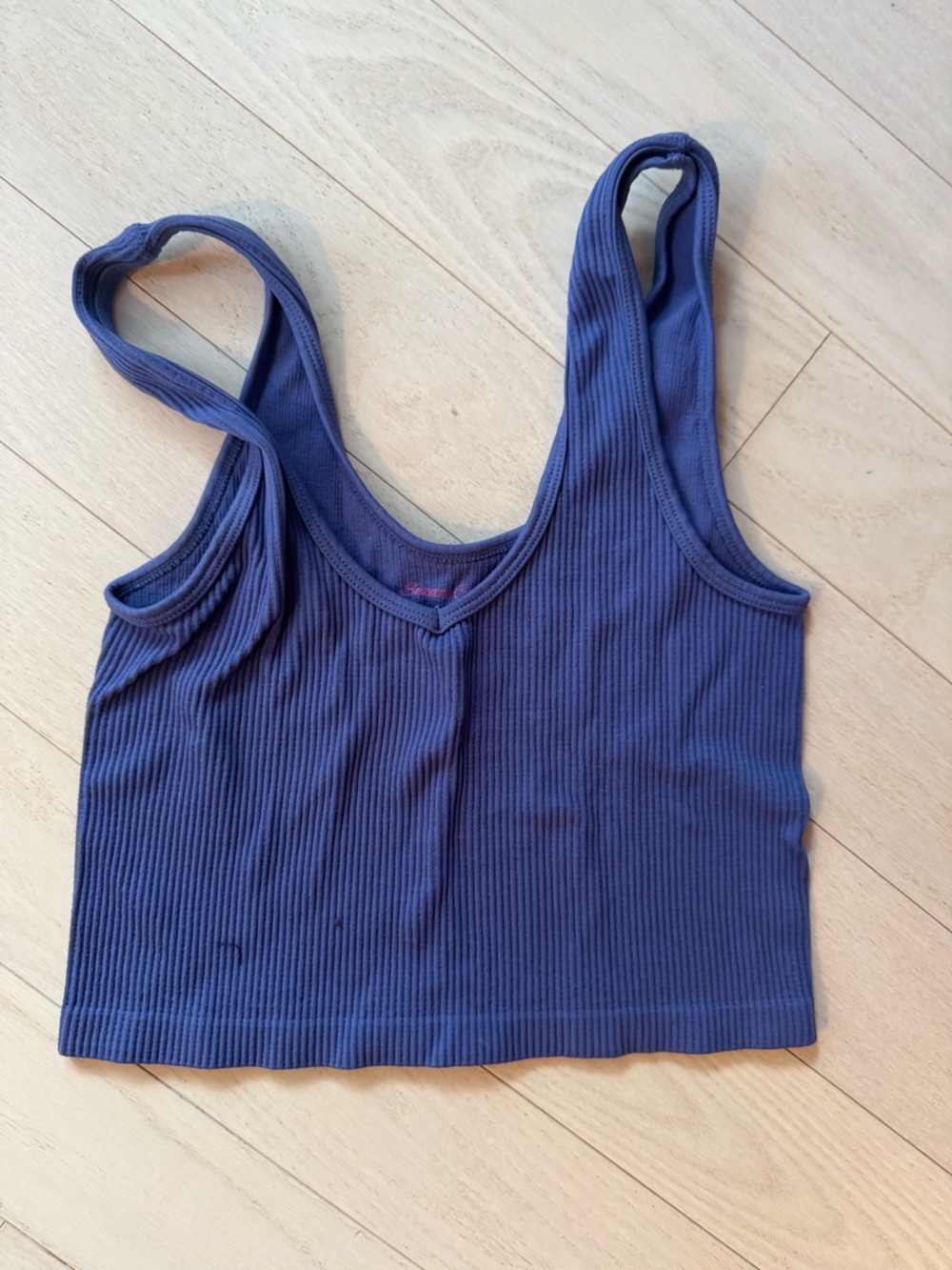 Ribbed Blue Tank